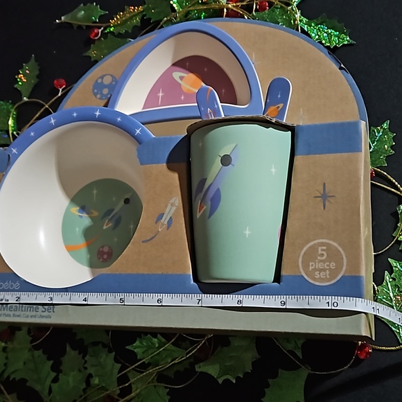 Monbebe Dishwasher Safe 5 Piece Child Bamboo Mealtime Set - Picture 5 of 6